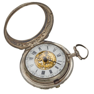 A Dutch verge pocket watch in silver pair cases Circa 1774