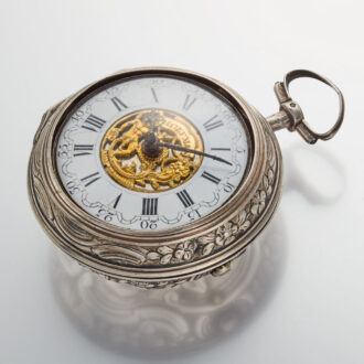 A Dutch verge pocket watch in silver pair cases Circa 1774