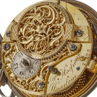 A Dutch verge pocket watch in silver pair cases Circa 1774