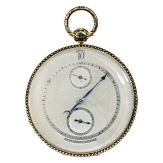 Swiss gold enamel watch with digital time indication Circa 1820