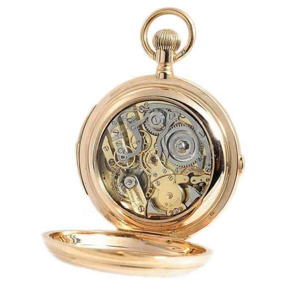 Swiss repeater with chronograph, date and moon phase Circa 1900 Swiss repeater with chronograph, date and moon phase Circa 1900