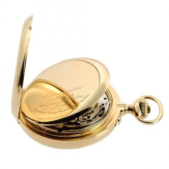 Swiss gold open faced chronograph pocket watch Circa 1910