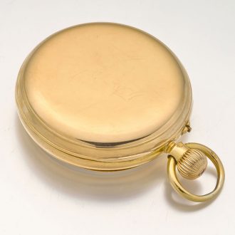 English gold chronometer quality watch with carrousel Circa 1882