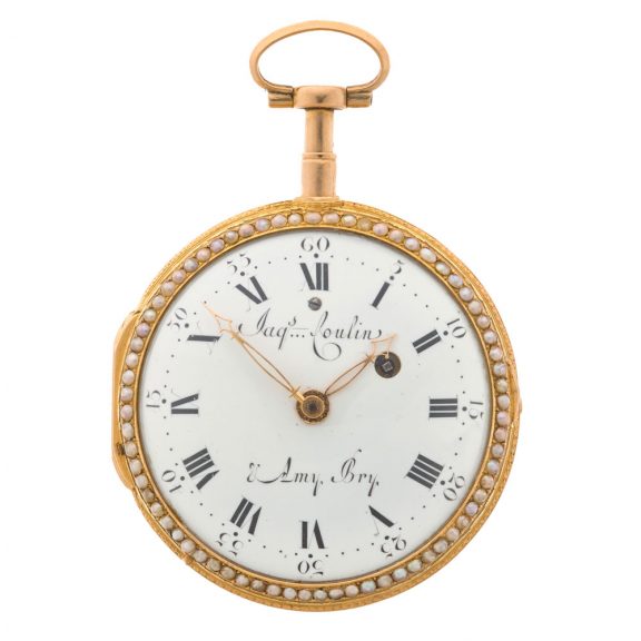 Swiss exclusive gold and enamel repeating verge watch Circa 1790 Swiss exclusive gold and enamel repeating verge watch Circa 1790