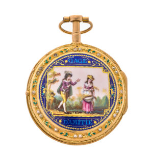 Swiss exclusive gold and enamel repeating verge watch Circa 1790