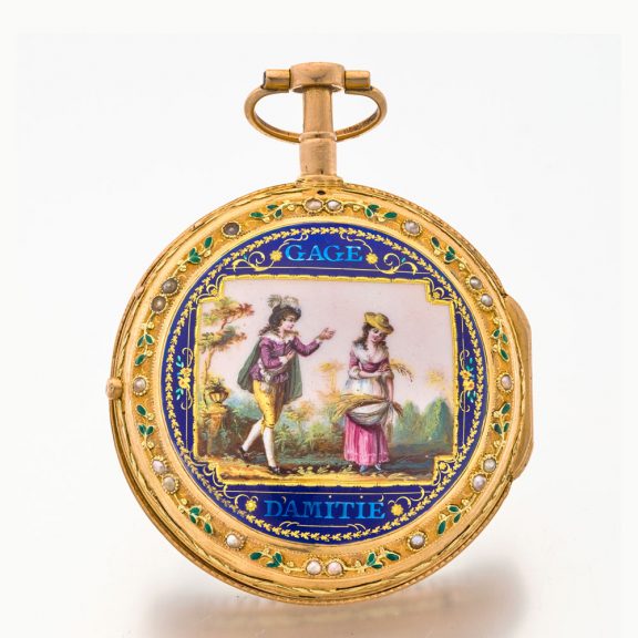 Swiss exclusive gold and enamel repeating verge watch Circa 1790 Swiss exclusive gold and enamel repeating verge watch Circa 1790