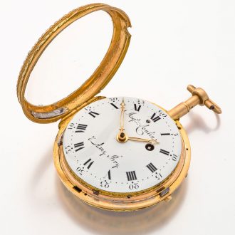 Swiss exclusive gold and enamel repeating verge watch Circa 1790 Swiss exclusive gold and enamel repeating verge watch Circa 1790