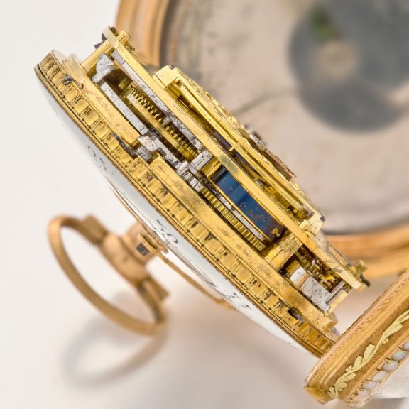 Swiss exclusive gold and enamel repeating verge watch Circa 1790 Swiss exclusive gold and enamel repeating verge watch Circa 1790