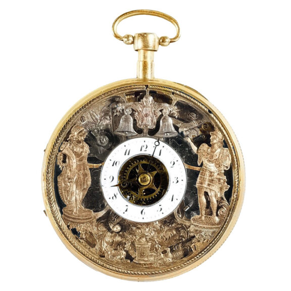 French verge watch with Jacquemart figure automaton Circa 1800