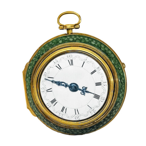 Dutch gold repoussé triple cased verge pocket watch Circa 1783 Dutch gold repoussé triple cased verge pocket watch Circa 1783