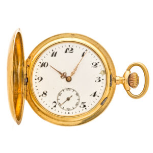 Swiss 14 carat gold hunting cased pocket watch Circa 1920