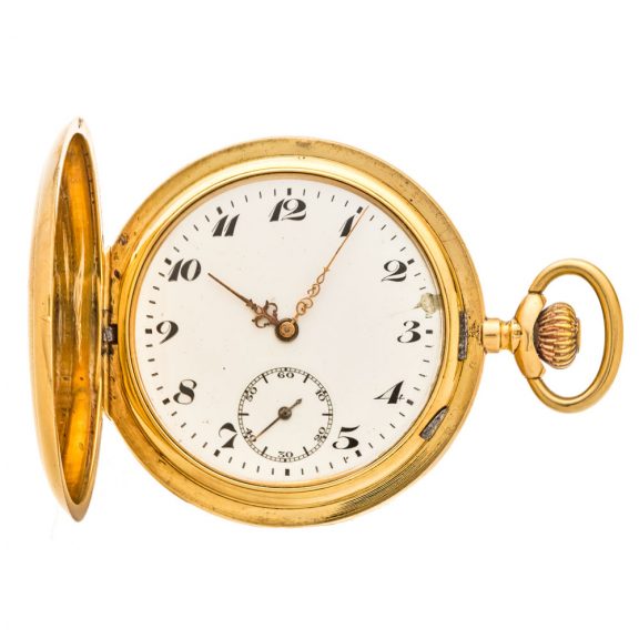 Swiss 14 carat gold hunting cased pocket watch Circa 1920