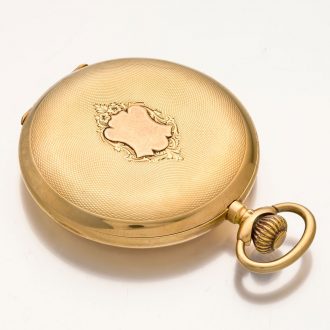 Swiss 14 carat gold hunting cased pocket watch Circa 1920