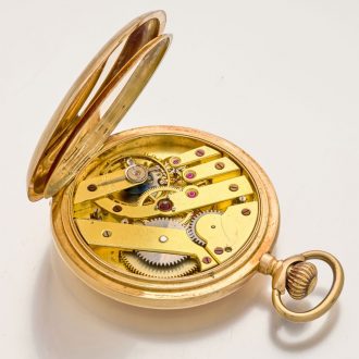 Swiss 14 carat gold hunting cased pocket watch Circa 1920