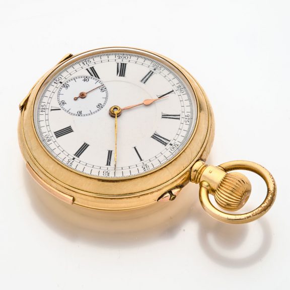 Rare Swiss gold double dialled repeating calendar watch Circa 1890 Rare Swiss gold double dialled repeating calendar watch Circa 1890