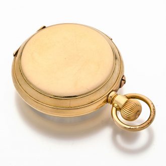 Rare Swiss gold double dialled repeating calendar watch Circa 1890
