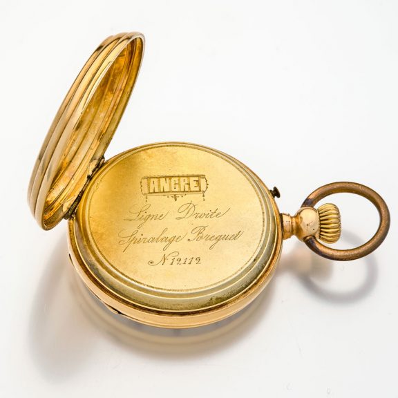 Fine Swiss 14K yellow gold open faced lever watch Circa 1880 Fine Swiss 14K yellow gold open faced lever watch Circa 1880