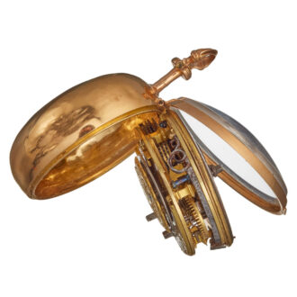 An English verge in 20 carat gold repousse pair cases Circa 1765