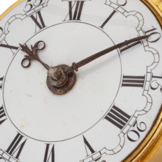 An English verge in 20 carat gold repousse pair cases Circa 1765
