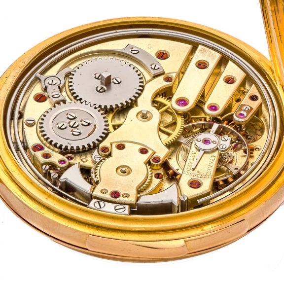 French 18 carat gold quarter repeating pocket watch Circa 1880 French 18 carat gold quarter repeating pocket watch Circa 1880
