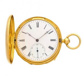Dutch solid 18K gold quarter repeating pocket watch Circa 1852