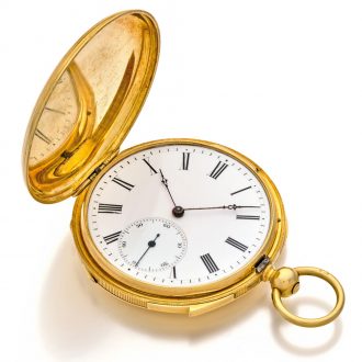 Dutch solid 18K gold quarter repeating pocket watch Circa 1852