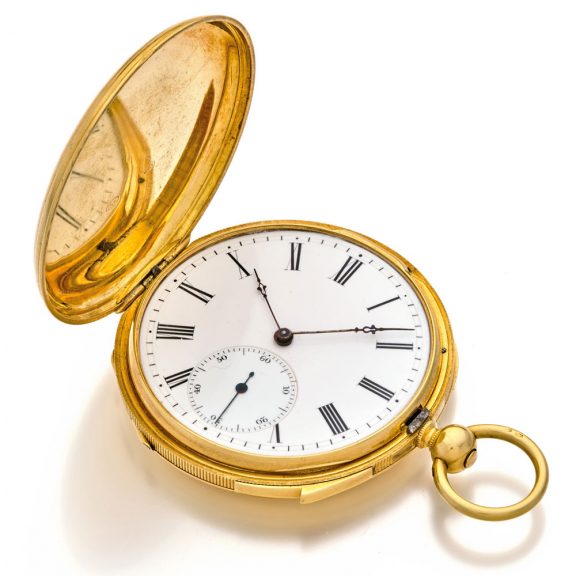 Dutch solid 18K gold quarter repeating pocket watch Circa 1852 Dutch solid 18K gold quarter repeating pocket watch Circa 1852
