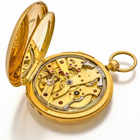 Dutch solid 18K gold quarter repeating pocket watch Circa 1852 Dutch solid 18K gold quarter repeating pocket watch Circa 1852