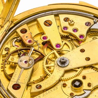 Dutch solid 18K gold quarter repeating pocket watch Circa 1852