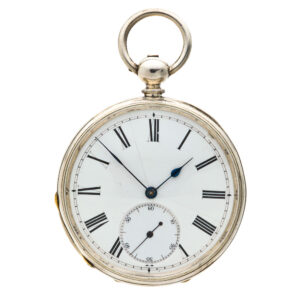French silver open faced lever pocket watch by Breguet Circa 1873