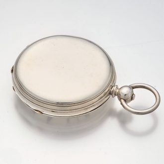 French silver open faced lever pocket watch by Breguet Circa 1873