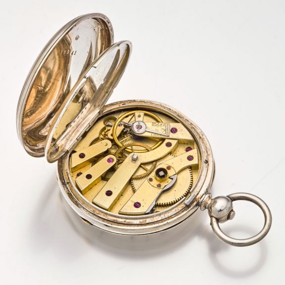 French silver open faced lever pocket watch by Breguet Circa 1873 French silver open faced lever pocket watch by Breguet Circa 1873