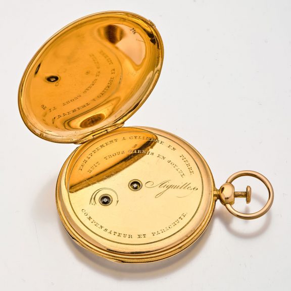 Splendid French quarter repeating ruby cylinder watch Circa 1830 Splendid French quarter repeating ruby cylinder watch Circa 1830