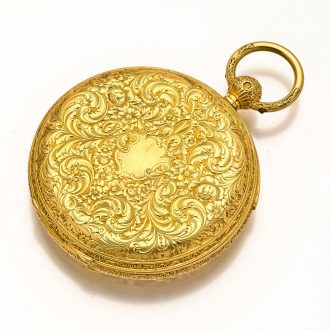 Heavy Enlish 18 carat gold duplex minute repeater Circa 1863