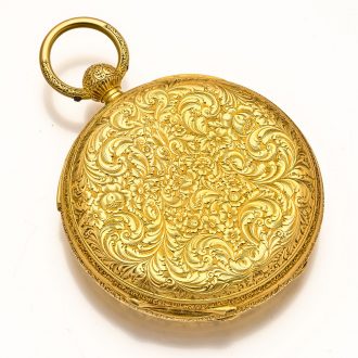 Heavy Enlish 18 carat gold duplex minute repeater Circa 1863