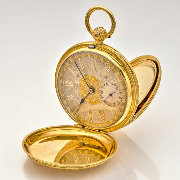 Heavy Enlish 18 carat gold duplex minute repeater Circa 1863 Heavy Enlish 18 carat gold duplex minute repeater Circa 1863