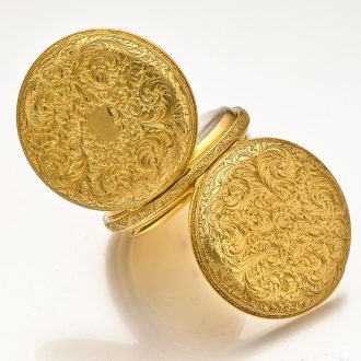 Heavy Enlish 18 carat gold duplex minute repeater Circa 1863