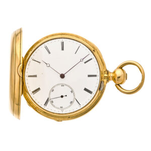 Swiss gold hunting cased one-minute tourbillon watch Circa 1860