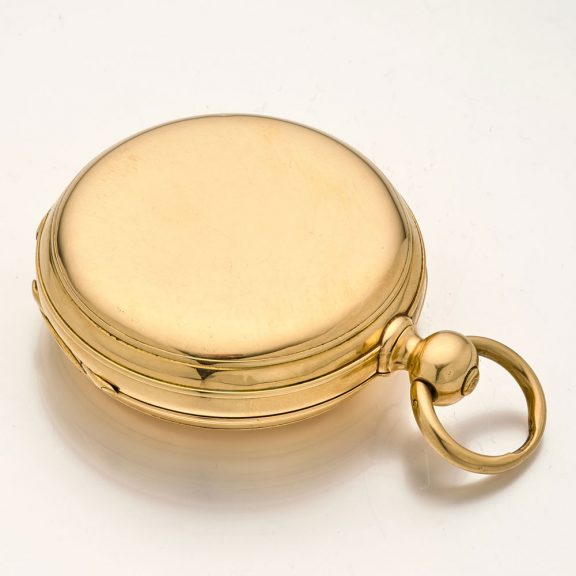 Swiss gold hunting cased one-minute tourbillon watch Circa 1860 Swiss gold hunting cased one-minute tourbillon watch Circa 1860
