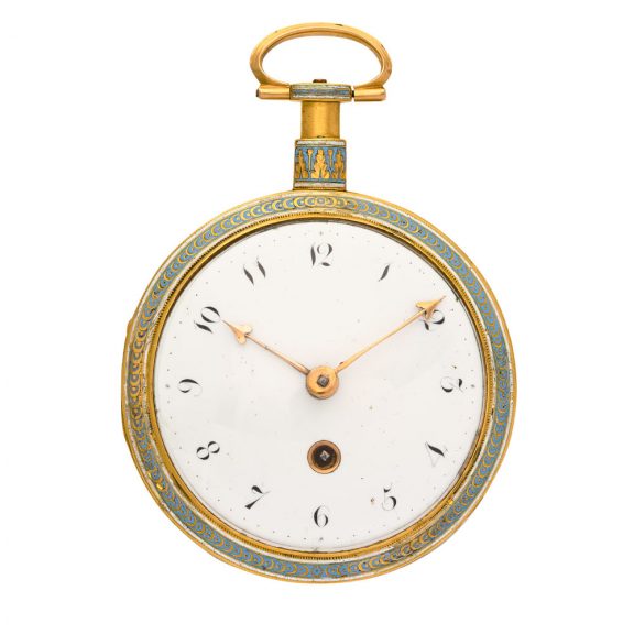 Exquisite English gold and enamel verge pocket watch Circa 1810 Exquisite English gold and enamel verge pocket watch Circa 1810