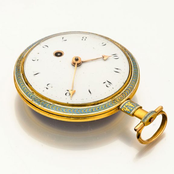 Exquisite English gold and enamel verge pocket watch Circa 1810 Exquisite English gold and enamel verge pocket watch Circa 1810