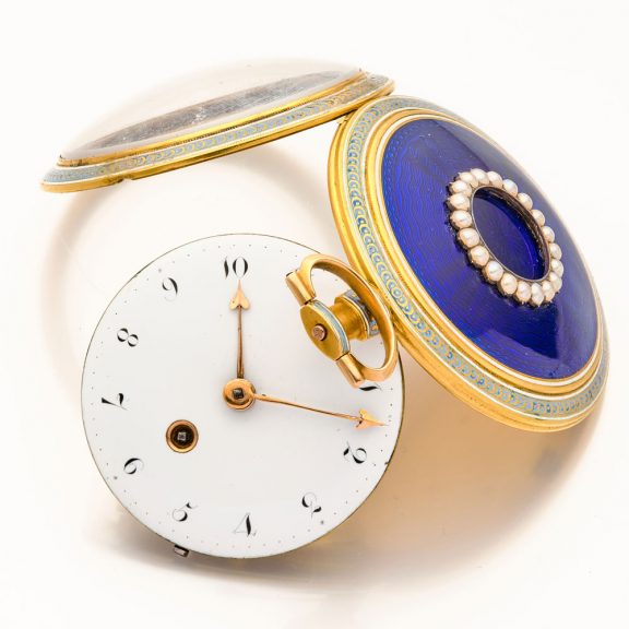 Exquisite English gold and enamel verge pocket watch Circa 1810 Exquisite English gold and enamel verge pocket watch Circa 1810