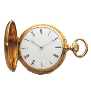 Swiss minute repeating gold hunting cased pocket watch Circa 1880