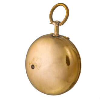 English gold verge in a chased and engraved case Circa 1770