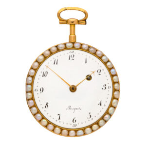 Splendid French 18K gold and enamel verge watch Circa 1790