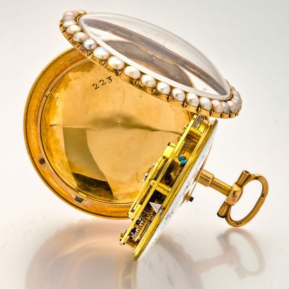 Splendid French 18K gold and enamel verge watch Circa 1790 Splendid French 18K gold and enamel verge watch Circa 1790