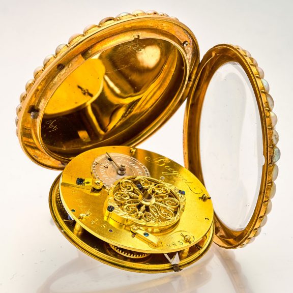 Splendid French 18K gold and enamel verge watch Circa 1790 Splendid French 18K gold and enamel verge watch Circa 1790