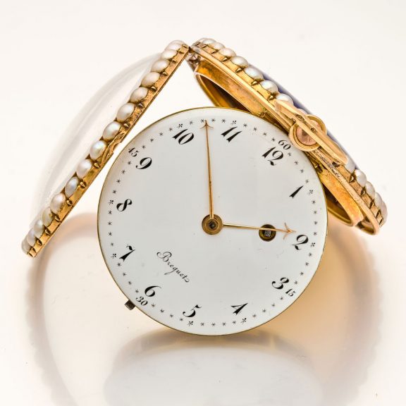 Splendid French 18K gold and enamel verge watch Circa 1790 Splendid French 18K gold and enamel verge watch Circa 1790