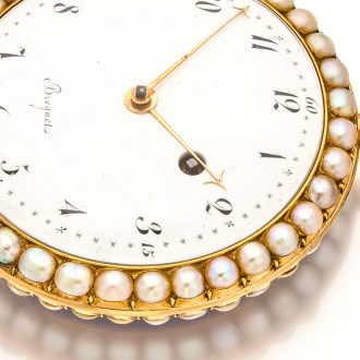Splendid French 18K gold and enamel verge watch Circa 1790