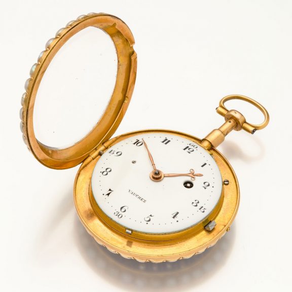 French 18 carat gold and enamel pocket watch Circa 1800 French 18 carat gold and enamel pocket watch Circa 1800
